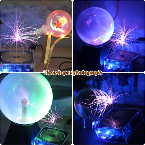 Vista 12 de Joytech Bluetooth Music Tesla Coil Arco Plasma Bocina de transmisión inalámbrica Modelo de juguete de escritorio experimento SSTC SS02