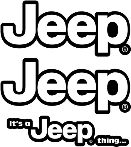 Vista 2 de Chroma 009991 Jeep - Es una cosa de Jeep, pegatina adhesiva, Blanco