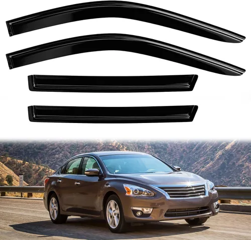 Vista 15 de 4 protectores de lluvia para Chevy Equinox 2010-2017, viseras de ventana, deflectores, parasoles, cinta de ventilación en canal hacia fuera