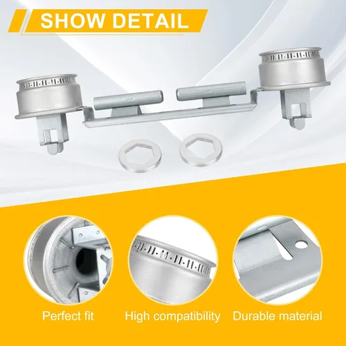 Vista 3 de Kit de quemador doble WB16K10026 WB29K17 Ensamble de quemador doble para estufa a gas Compatible con General Electric Hotpoint Reemplaza el quemador