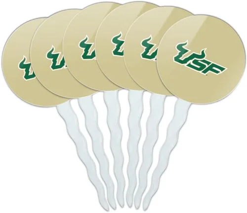 Vista 75 de Abilene Christian - Juego de 6 palillos para cupcakes con logotipo secundario