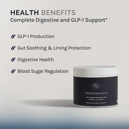 Vista 2 de InfiniWell Probiótico Akkermansia para la salud digestiva, apoya la longevidad saludable, la inmunidad y un microbioma intestinal equilibrado