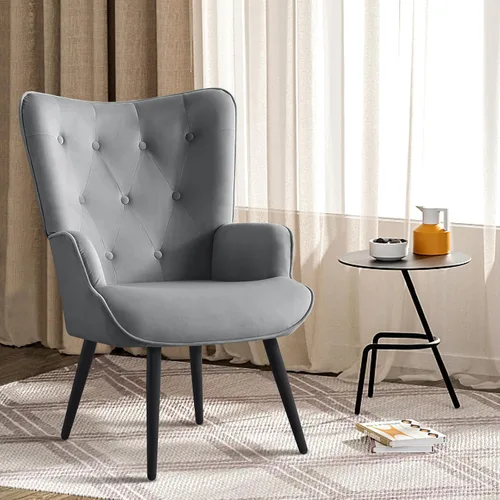 Vista 10 de Furnimart Silla de Acento de Piel Sintética Blanca Estilo Mediados de Siglo Moderno, Sillas para Sala de Estar; Cómodo Sillón de Descanso