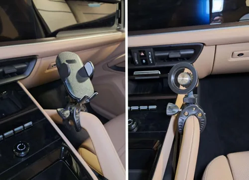 Vista 3 de Soporte de consola para Porsche Cayenne - Abrazadera Magnético Compatible con Magsafe Accesorio interior perfecto o un regalo
