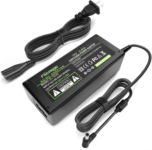 Vista 8 de Facmogu DC 19V 3.42A Fuente de alimentación, transformadores 100-240V AC a DC 19Volt de 65 vatios, adaptador de corriente convertidor con enchufe DC