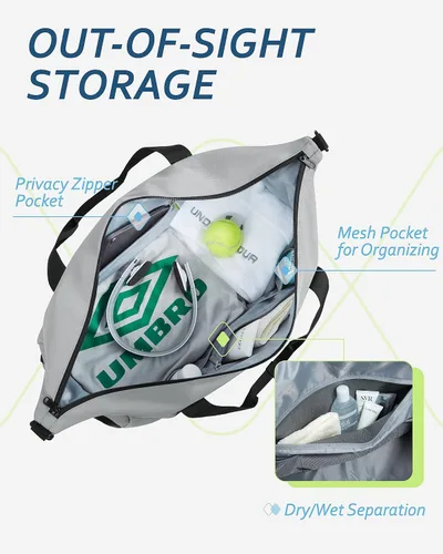 Vista 3 de BAGSMART - Bolsa de gimnasio para hombres y mujeres, bolsa de viaje deportiva con compartimento para zapatos y bolsillo húmedo, bolsa de lona