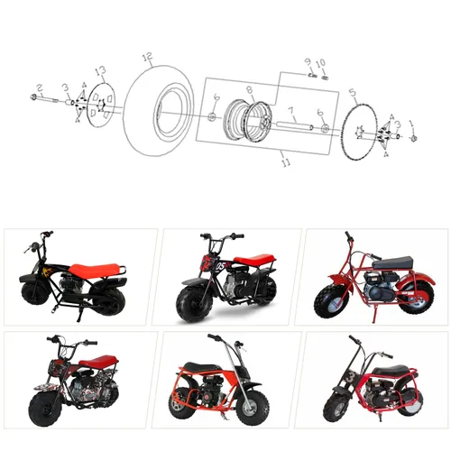 Vista 2 de YOXUFA Piñón de 75 dientes con 35 cadenas de transmisión 140 eslabones de repuesto para mini bicicleta Coleman CT100U CC100X Baja Doodle Bug DB30