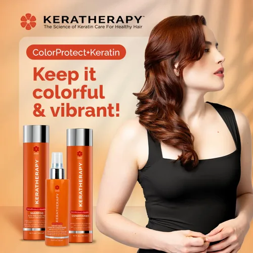 Vista 9 de KERATHERAPY Champú protector de color con infusión de queratina, 10.1 onzas líquidas, 10.1 fl oz – Champú protector de color sin gluten para cabello