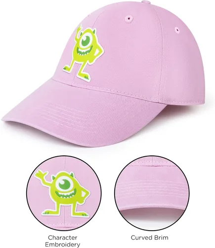 Vista 4 de Disney Men's Cap Women Monster, Mike Wazowski Adjustable Baseball Hat Adult