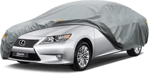 Vista 225 de Kayme Funda de Coche de Servicio Pesado Impermeable para Todo Tipo de Clima, Ajuste Personalizado para Tesla Model S, Cubierta Exterior Completa