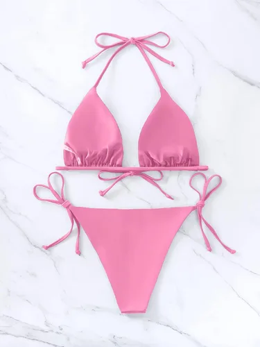 Vista 40 de Rajputana Conjunto de bikini para mujer, traje de baño brasileño de dos piezas con tanga