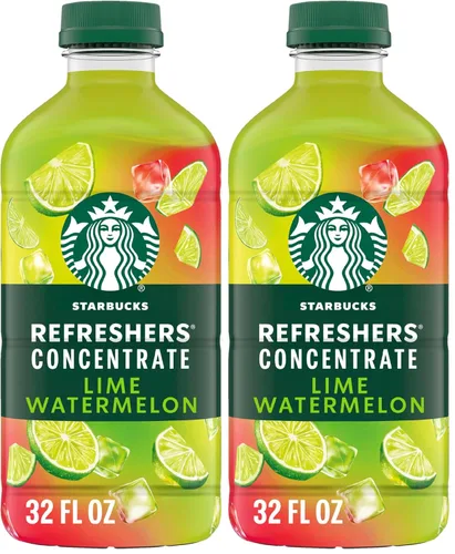 Vista 13 de Starbucks Refreshers Concentrado de sandía de lima, bebida refrescante, bebidas frías 32 fl oz