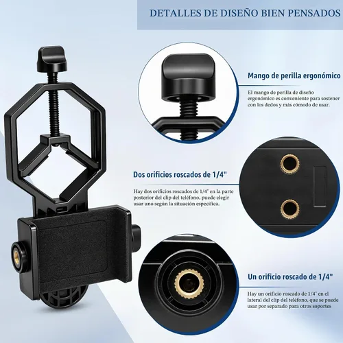 Vista 7 de Soporte universal para teléfono celular, adaptador para teléfono
