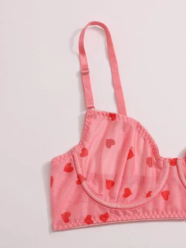 Vista 3 de Floerns - Sujetador de malla con aros para mujer