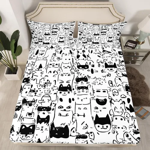 Vista 13 de Sábana bajera ajustable de tamaño individual para niños, diseño de animales marinos náuticos, juego de ropa de cama coral bajo el mar, juego de ropa