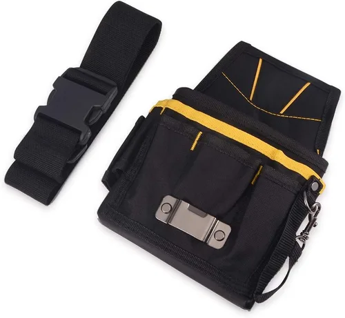 Vista 4 de Gomake Bolsa de herramientas de múltiples bolsillos con cinturón ajustable, bolsa de herramientas Oxford impermeable para tinte de ventana