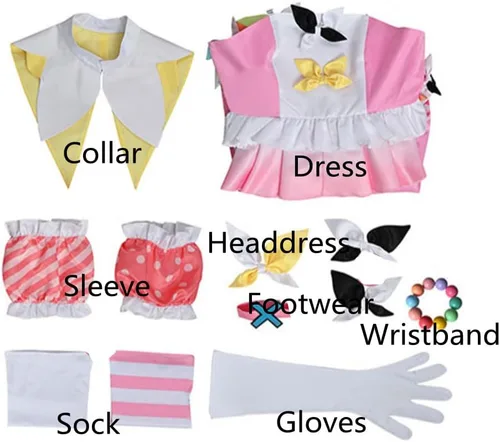Vista 5 de jrswai Juego Cosplay Disfraz Uniforme Halloween Trajes Completos Con Pelucas