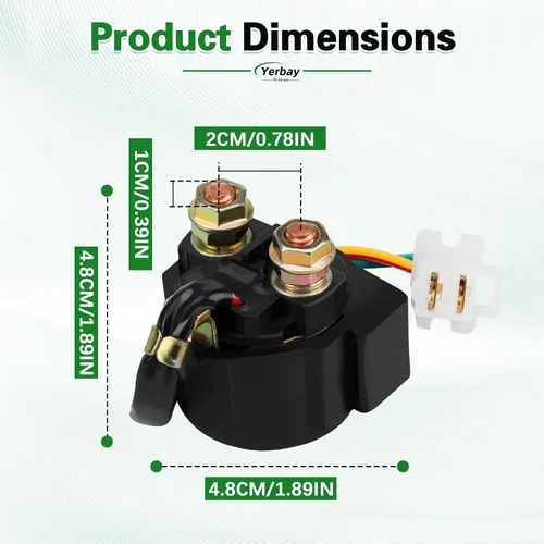 Vista 3 de Relé de solenoide de arranque para Honda TRX300 Fourtrax 300 1988-2000 / TRX200 Fourtrax 200 1984 / TRX250 Fourtrax 250 1985-1987 / TRX250 Sportrax