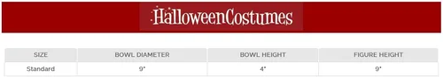 Vista 2 de Fun Costumes Animated Shaking Pumpkin Scarecrow Candy Bowl Decoration, Battery Operated Light-Up Red Eyes Display - Standard