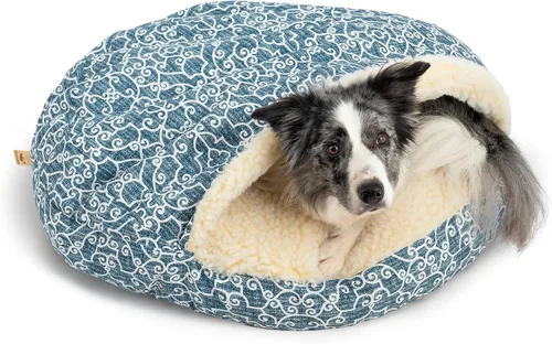 Vista 27 de Snoozer Cama de lujo de microsuede acogedora estilo cueva para mascotas, pequeña, antracita