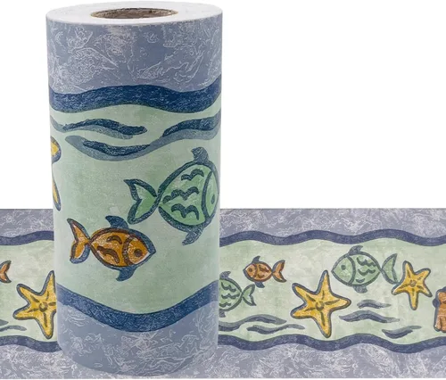 Vista 3 de Papel pintado extraíble borde autoadhesivo PVC azulejos pegatina rollo bordeando línea decoración del hogar verde floral