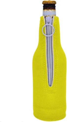 Vista 12 de Botella de cerveza de neopreno en blanco Coolie (1, negro)