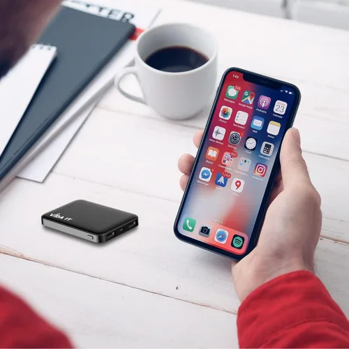Vista 9 de Vida IT Mini cargador portátil de 5000 mAh para iPhone Samsung celular con doble salida USB, batería recargable ligera de 5 V 2.1 A para viajes
