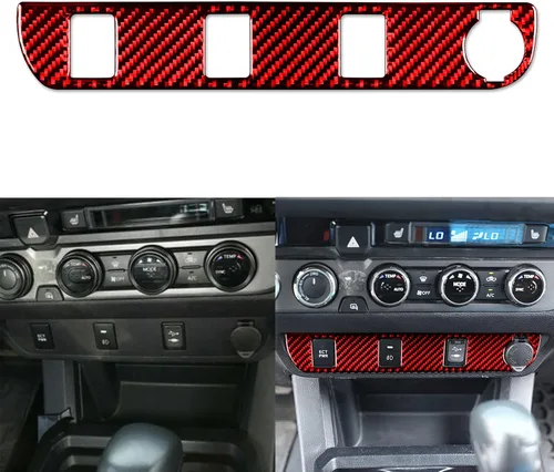 Vista 13 de NVCNX Real Premium Fibra de carbono compatible con Toyota Tacoma 2016-2017 Accesorios Car Dash Bed Interruptor de luz Panel Panel Cubierta