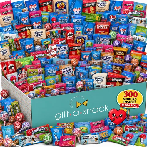 Vista 12 de Gift A Snack - Caja de aperitivos paquete variado de dulces + tarjeta