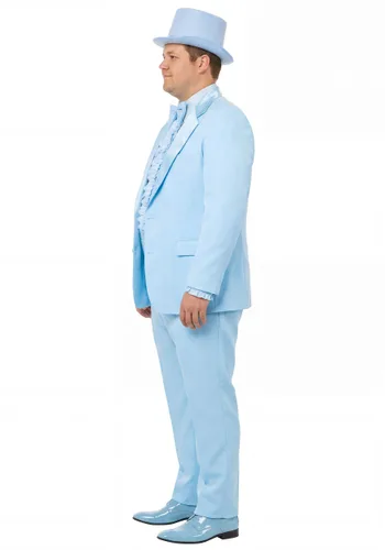 Vista 3 de Disfraz Premium Harry Dunne Azul Talla Plus para Hombre de Dumb and Dumber Multicolor