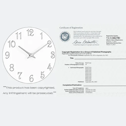 Vista 8 de Roymnie Reloj de Pared, Relojes de Pared Modernos de 10 Pulgadas Operados con Batería, Reloj Silencioso Sin Tictac Decorativo para Cocina, Sala