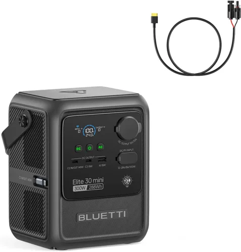 Vista 9 de BLUETTI Elite 30 V2 Estación de energía portátil 288Wh 600W LFP generador solar