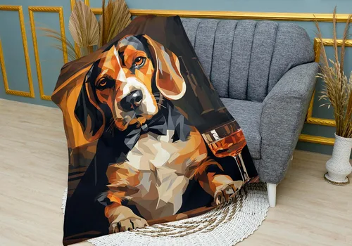 Vista 6 de Beaglier - Manta de poliéster de regalo para perro, manta pequeña de 30 x 40 pulgadas