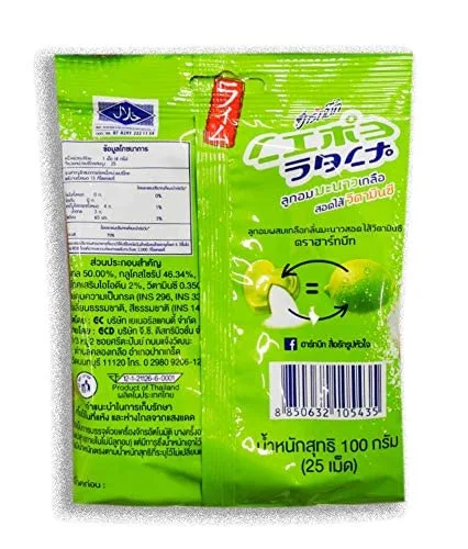 Vista 2 de Caramelo de sal de lima 3.53 oz.(Pack de 3)/ Enviado por Benjawan Shop