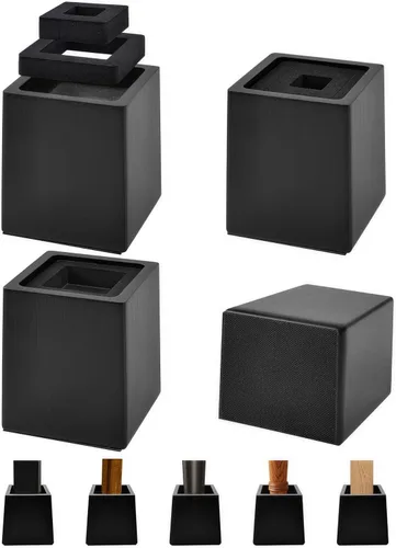 Vista 15 de Elevadores de cama resistentes, 3 pulgadas de alto (interior de 2 pulgadas de alto), borde elevado de 1 pulgada, carga de 2600 libras, para marco