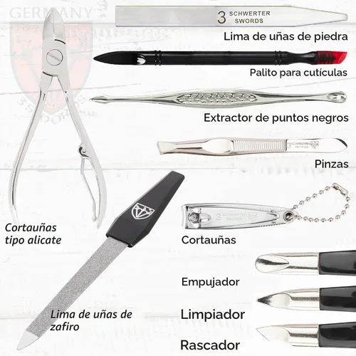 Vista 3 de 3 Swords Germany – kit de manicura y pedicura (009)