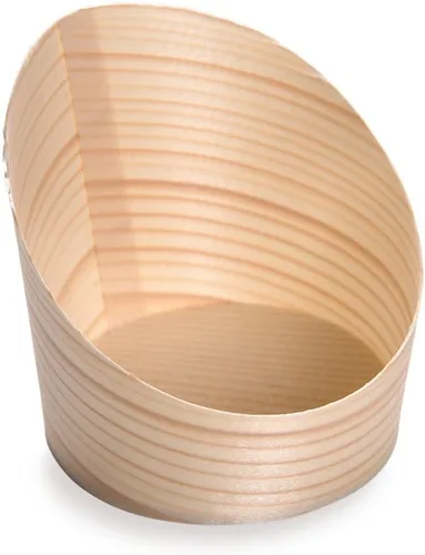 Vista 2 de Restaurantware Vasos de postre pequeños de 4 onzas, 100 tazas inclinadas para degustación de postres – desechables para servir muestras