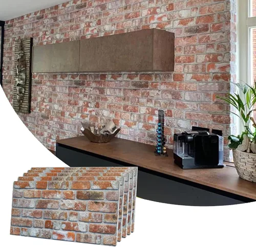 Vista 35 de Dundee Deco Paneles de pared 3D de ladrillo sintético, revestimiento, paneles de pared con aspecto de piedra gris, revestimiento de espuma