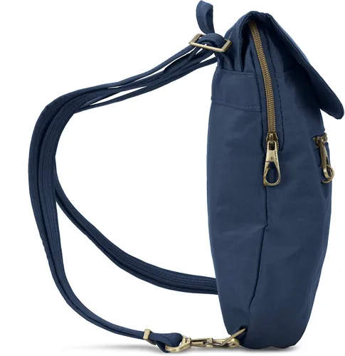 Vista 9 de Travelon Mochila delgada antirrobo para mujer, Ocean, talla única , Travelon Mochila delgada antirrobo Signature