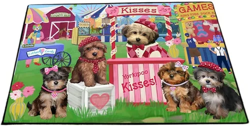 Vista 27 de Doggie of the Day Yorkipoo Dogs Floor Mat - 4th of July Independence Day - Best Dog Doormat - Protector Decor - Unique Portrait Art - Premium