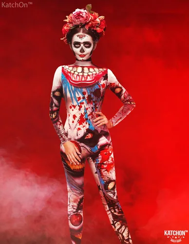 Vista 4 de KatchOn, Scary Halloween Jumpsuits for Women - Sexy Clown Costume for Women Halloween Scary Costumes for Women, Cosplay