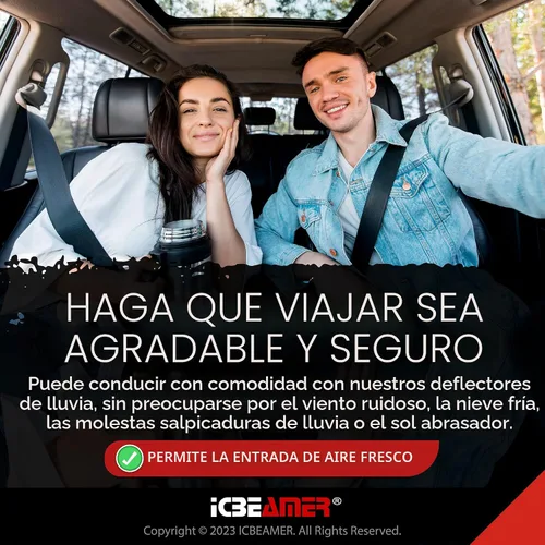 Vista 9 de ICBEAMER - Deflector de viento universal para techo solar, lunar, para vehículo, color negro, humo oscuro, suave, con cinta impermeable
