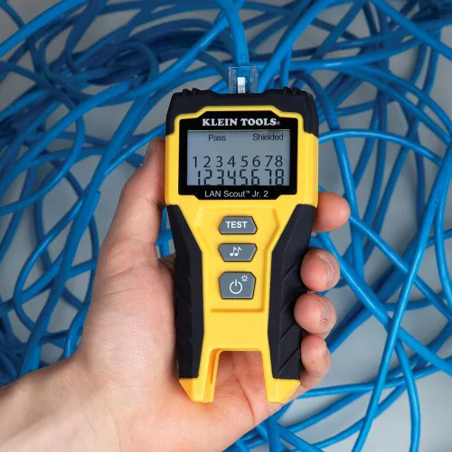 Vista 4 de Klein Tools VDV526-200 Probador de Cables, LAN Scout Jr. 2 Probador de Cables Ethernet para Cables CAT 5e, CAT 6/6A con Conexiones RJ45