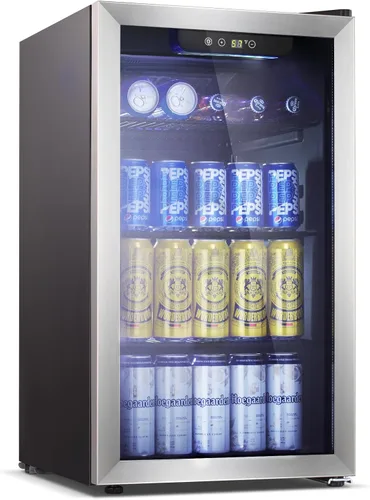 Vista 13 de Antarctic Star Refrigerador de Bebidas de 18L, Enfriador de 24 Latas, Mini Refrigerador con Compresor Silencioso, Luz LED, Refrigerador Pequeño