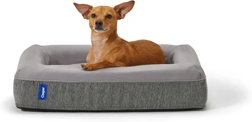 Vista 8 de Casper Cama para perro, espuma viscoelástica de felpa, pequeña, color azul