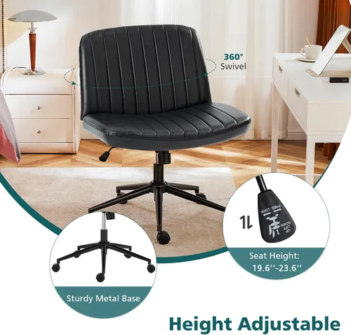 Vista 5 de OLIXIS Silla cruzada con ruedas, silla de tocador, escritorio de oficina en multicolor/fantasía (Inky)