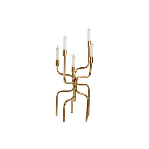 Vista 5 de Candelabro Home ESPRIT Dorado Metal 25 x 25 x 51 cm