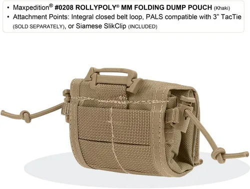 Vista 4 de Maxpedition Rollypoly MM bolsa para desechos plegable., Verde, talla única