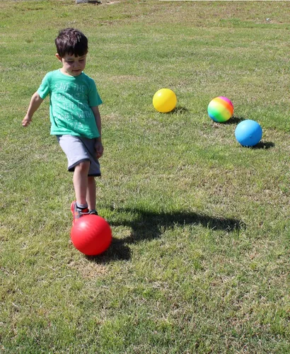 Vista 5 de Toys+ Juego de pelotas de juego de 8.5 pulgadas, tamaño oficial para Dodge Ball, Kick Ball, cuatro cuadradas, bomba gratis