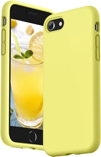 Vista 14 de Surphy - Carcasa de silicona compatible con iPhone SE 2020, iPhone 8, iPhone 7, funda de silicona líquida (con forro de microfibra) para iPhone 7